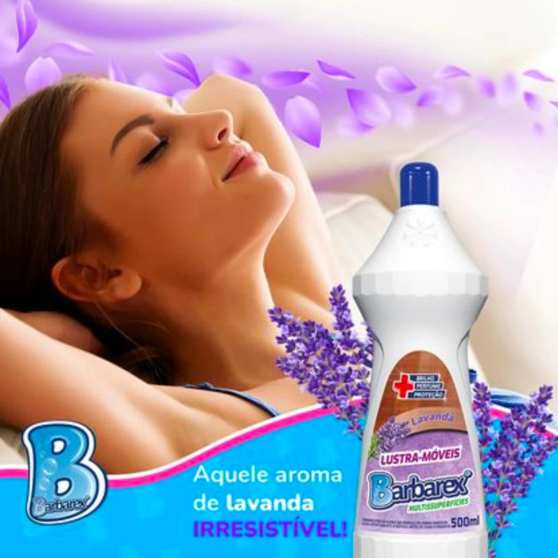 Lustra Moveis 3 Em 1 Brilho Perfuma 500ml Barbarex